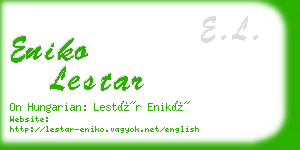 eniko lestar business card